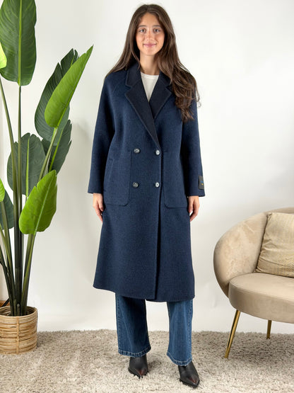 WU'SIDE - CAPPOTTO DOPPIOPETTO LUNGO REVERSIBILE