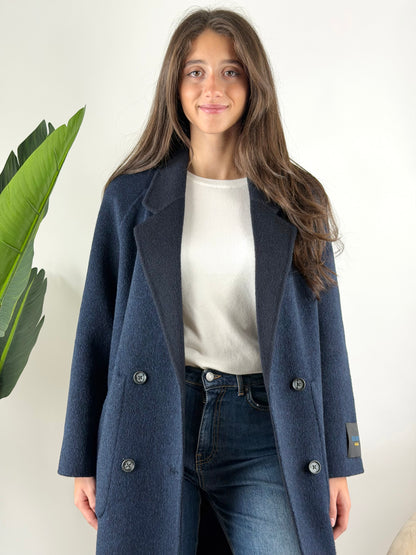 WU'SIDE - CAPPOTTO DOPPIOPETTO LUNGO REVERSIBILE