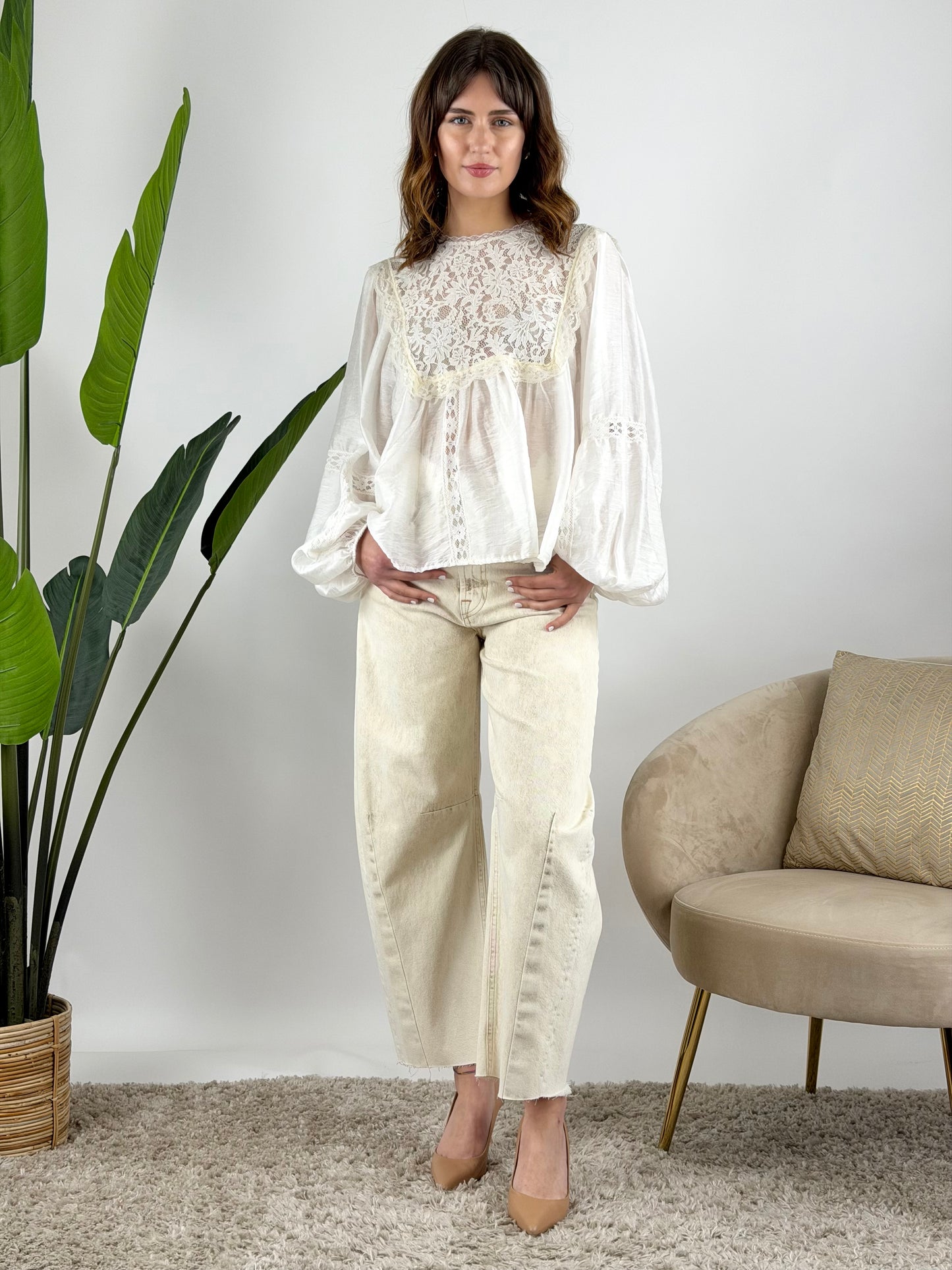HAVEONE - CAMICIA PIZZO