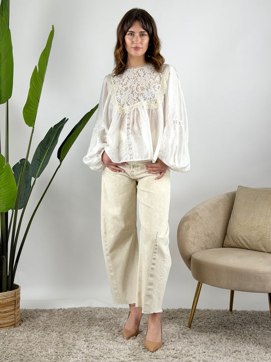HAVEONE - CAMICIA PIZZO