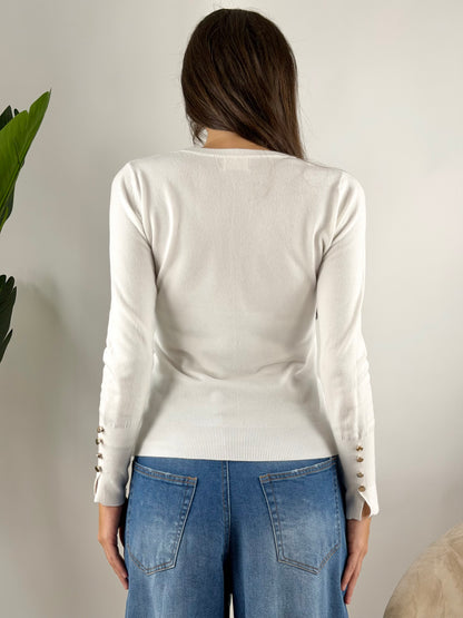 DEVA COUTURE PARIS - MAGLIA GIROCOLLO POLSINI