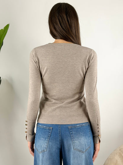 DEVA COUTURE PARIS - MAGLIA GIROCOLLO POLSINI