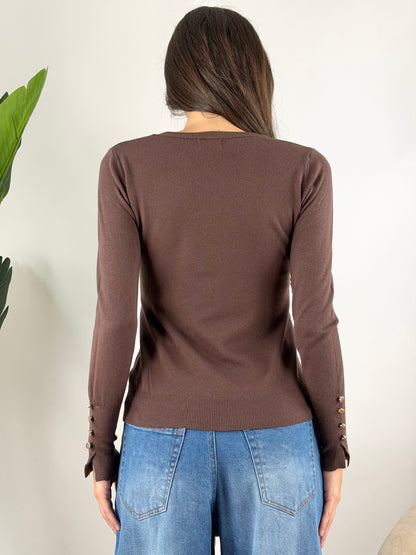DEVA COUTURE PARIS - MAGLIA GIROCOLLO POLSINI
