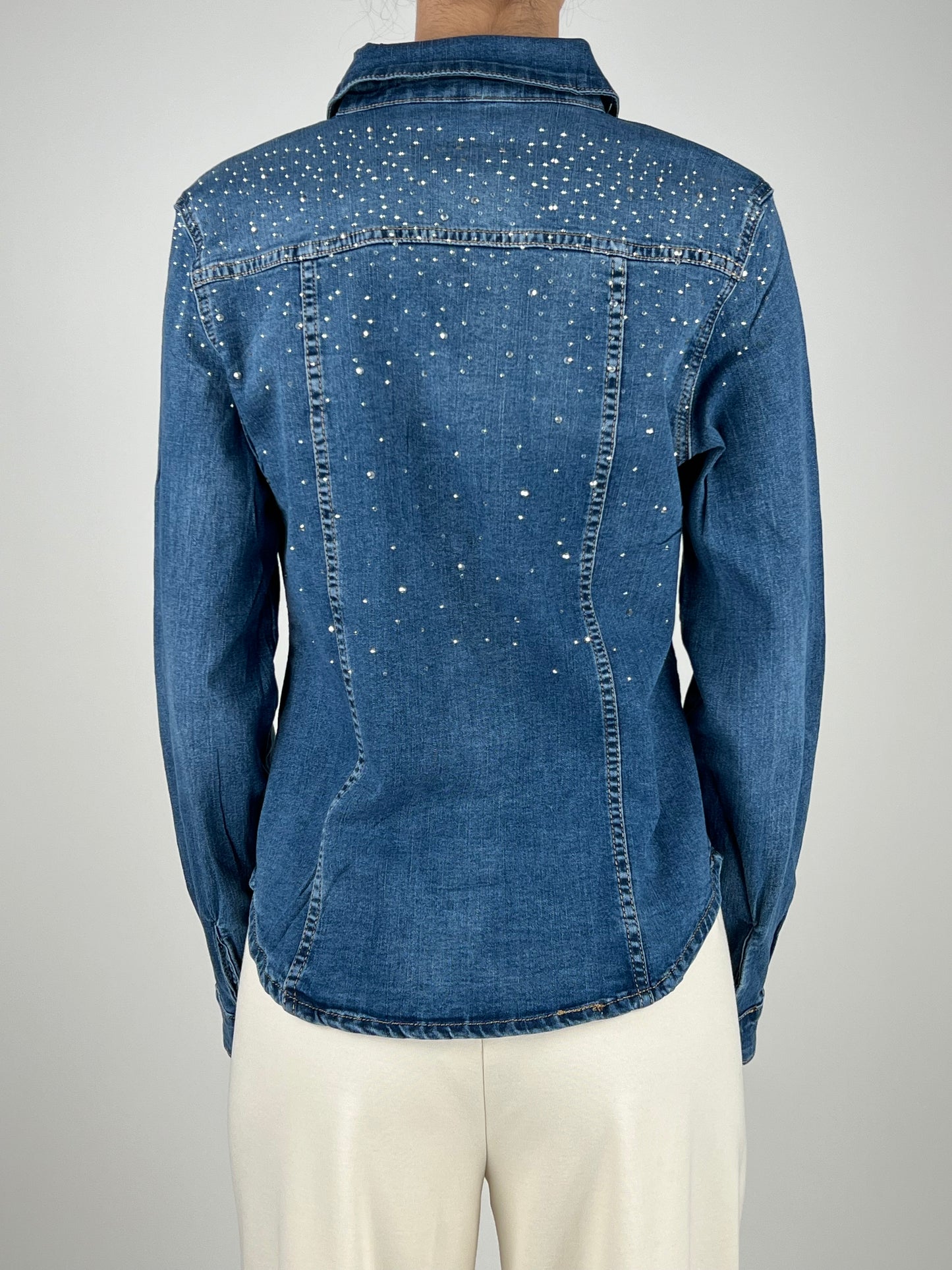 SUSY MIX - CAMICIA DENIM STRASS