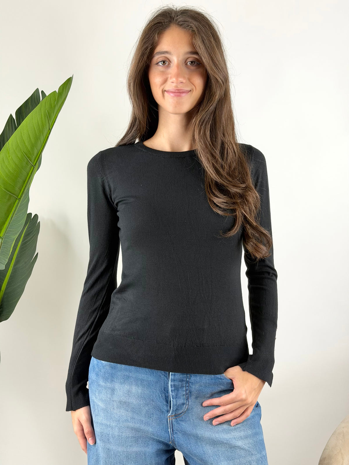DEVA COUTURE PARIS - MAGLIA GIROCOLLO POLSINI