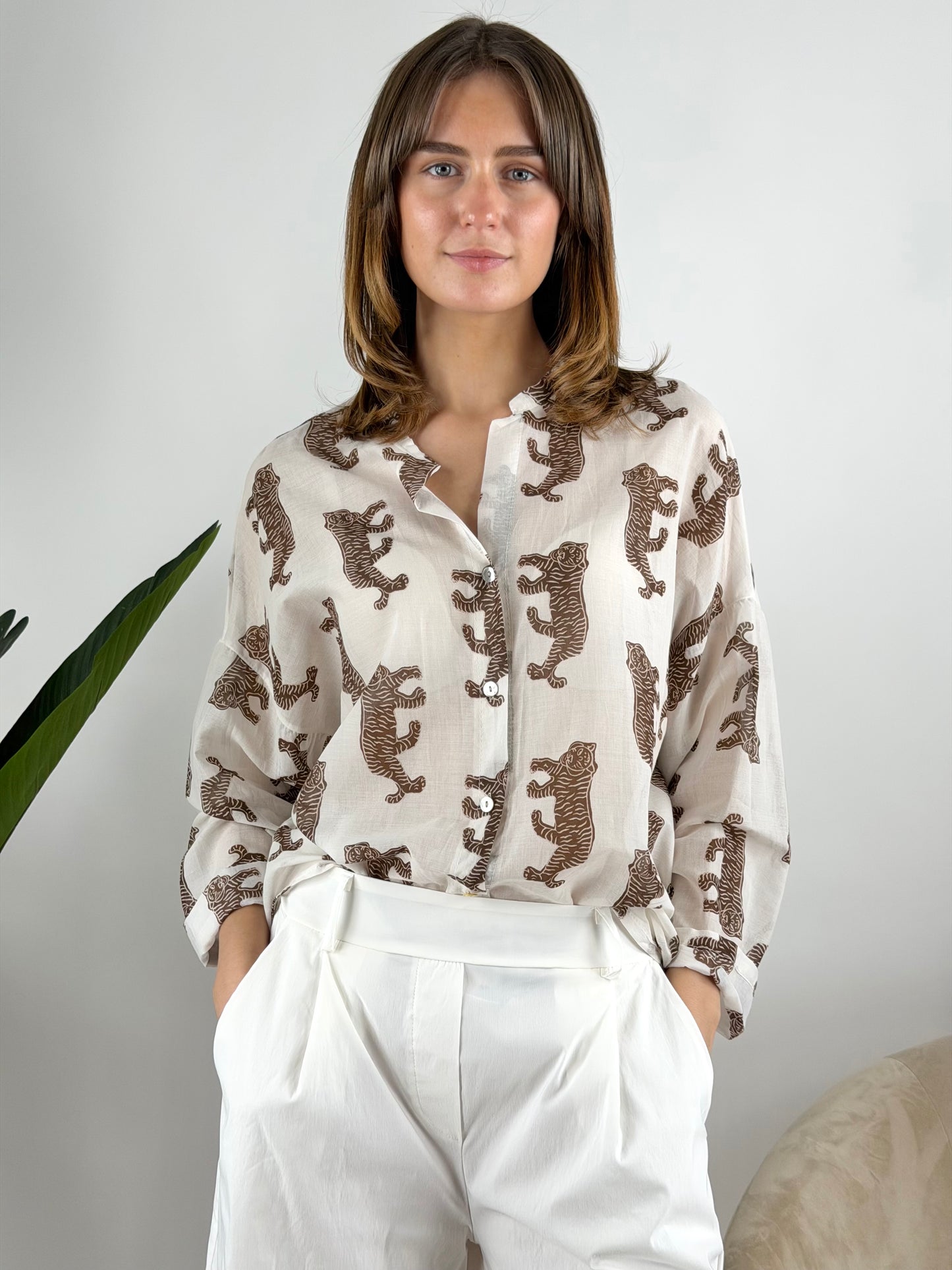 DEVA - CAMICIA MUSSOLA TIGRE