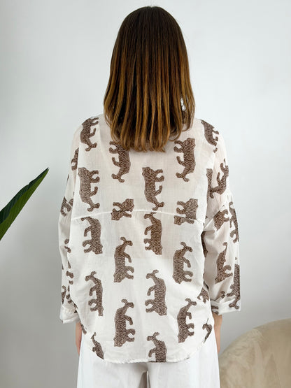 DEVA - CAMICIA MUSSOLA TIGRE