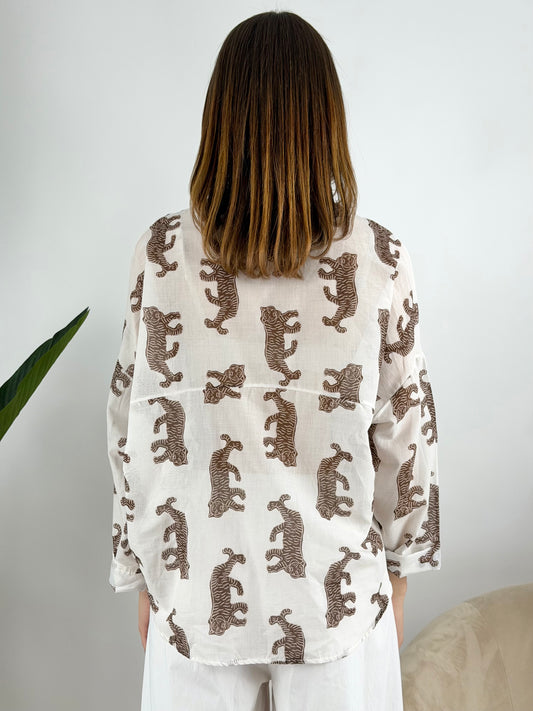 DEVA - CAMICIA MUSSOLA TIGRE