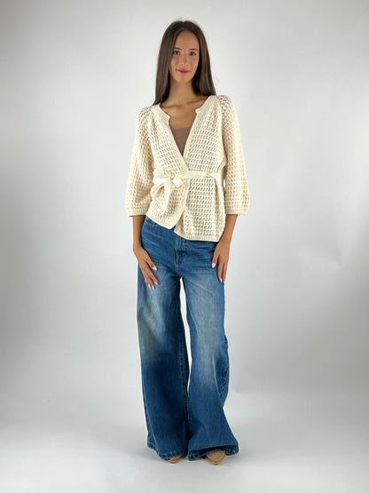 DEVA - CARDIGAN CROCHET CINTURA
