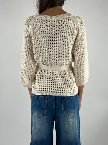 DEVA - CARDIGAN CROCHET CINTURA