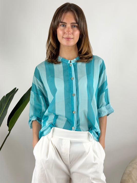 DEVA - CAMICIA MUSSOLA RIGHE
