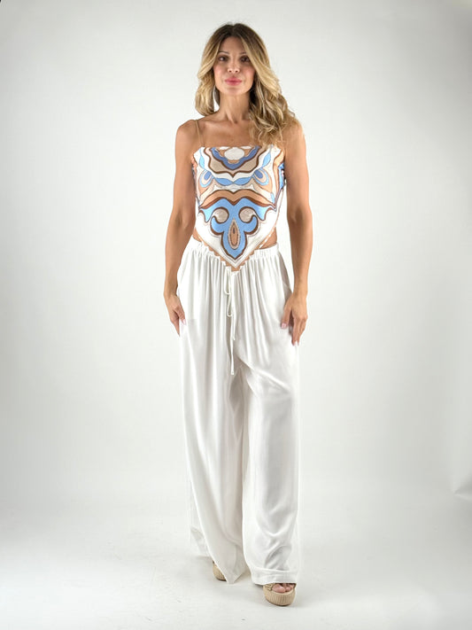 KONTATTO - TOP FOULARD FANTASIA