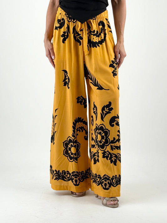 TENSIONE IN - PANTALONE PALAZZO FLOREALE