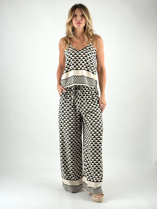 TENSIONE IN - PANTALONE PALAZZO OPTICAL