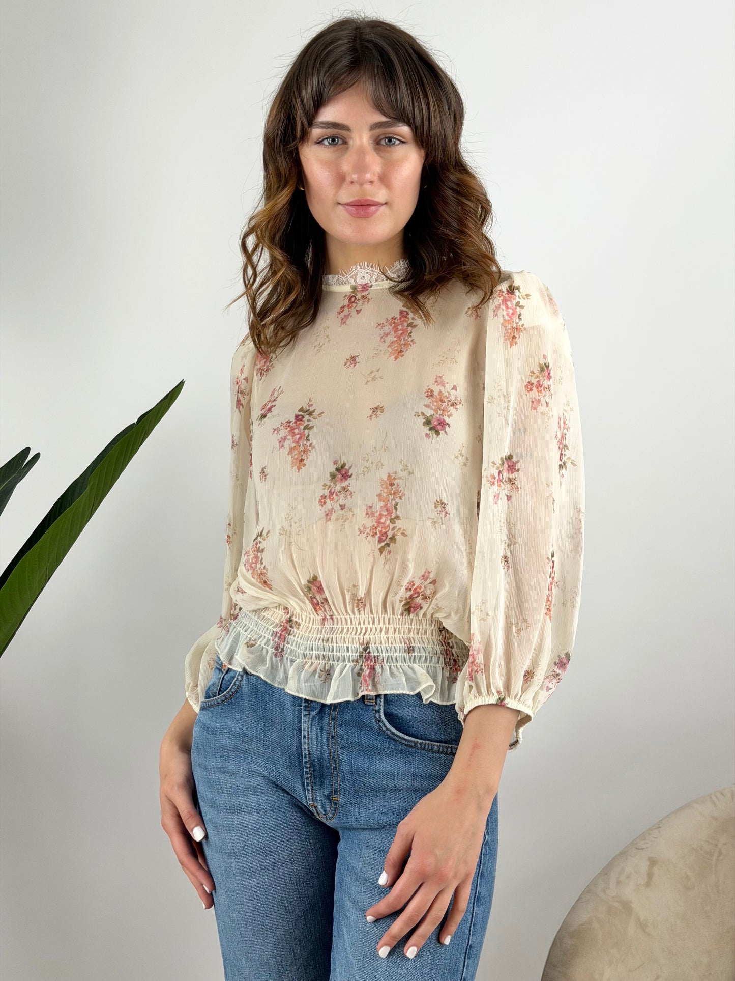 MOTEL - BLUSA FIORI ARRICCIO