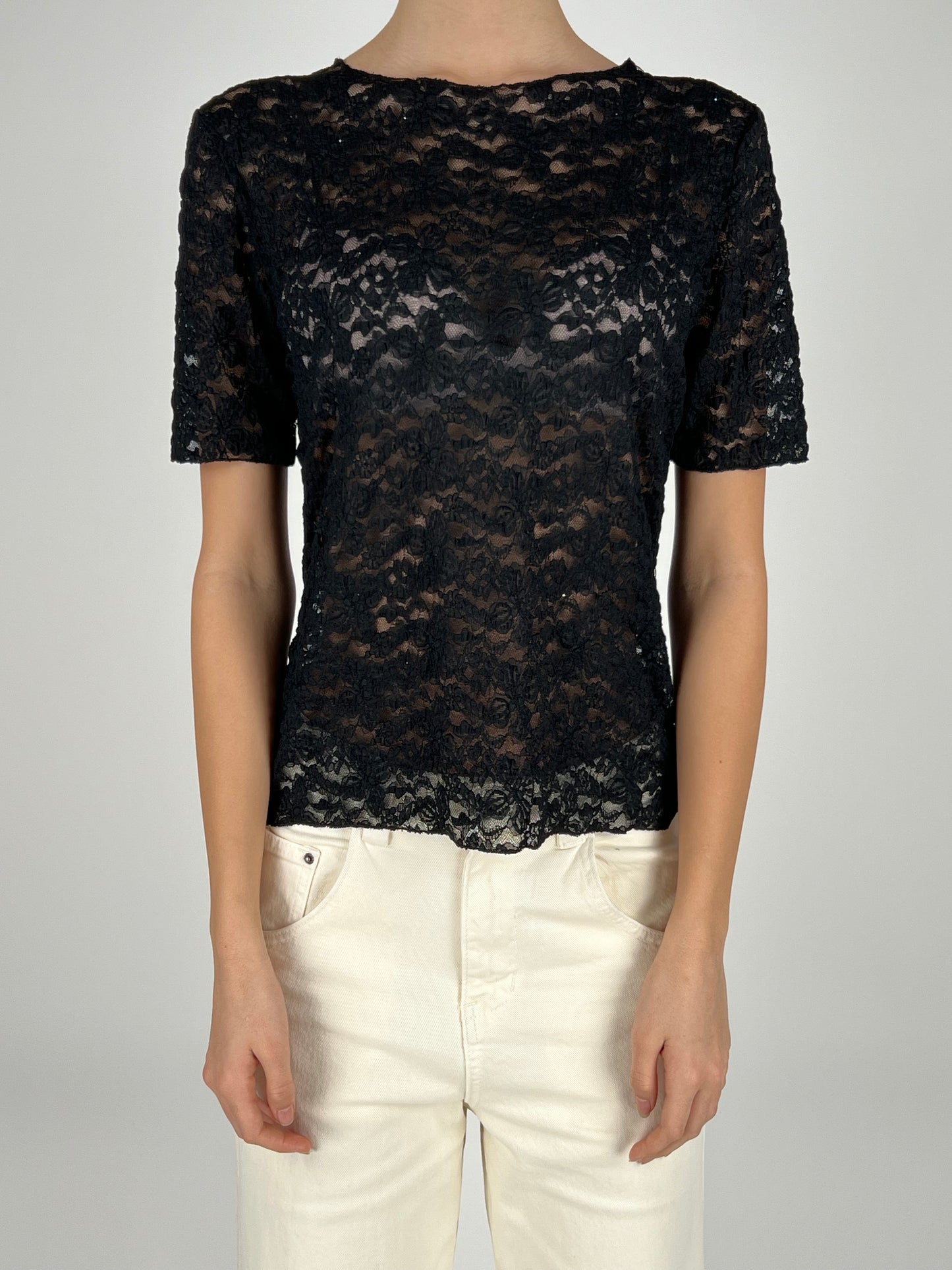 SUSY MIX - T-SHIRT PIZZO MANICA CORTA