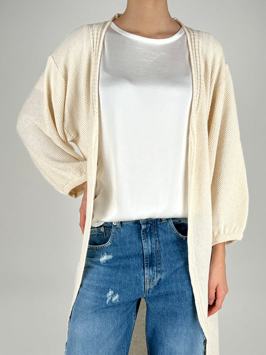 HAVEONE - MAXI CARDIGAN PUNTO RISO