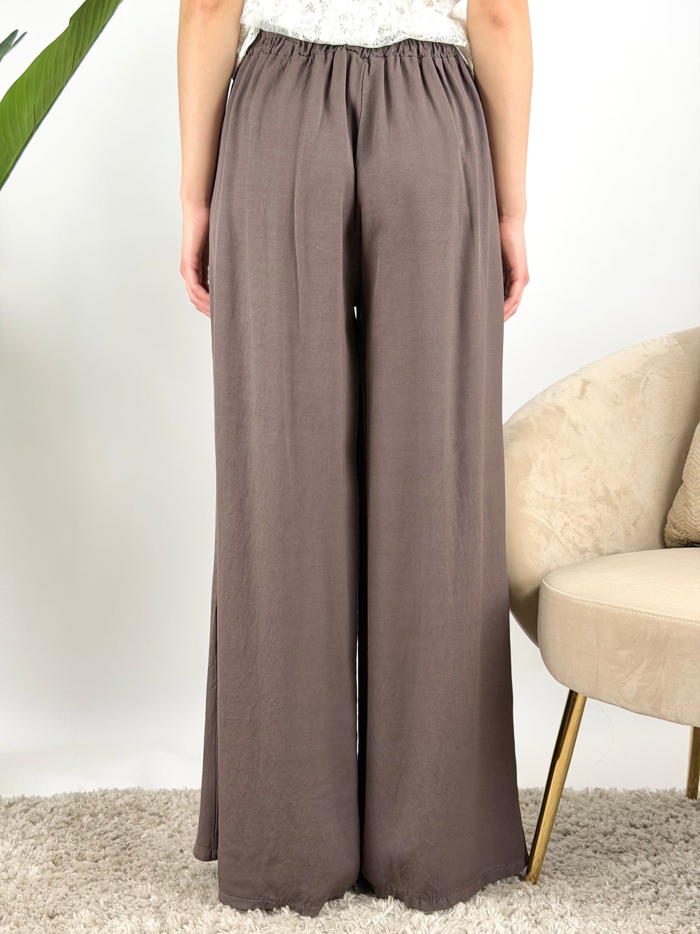 DEVA - PANTALONE PALAZZO DOPPIA PINCES