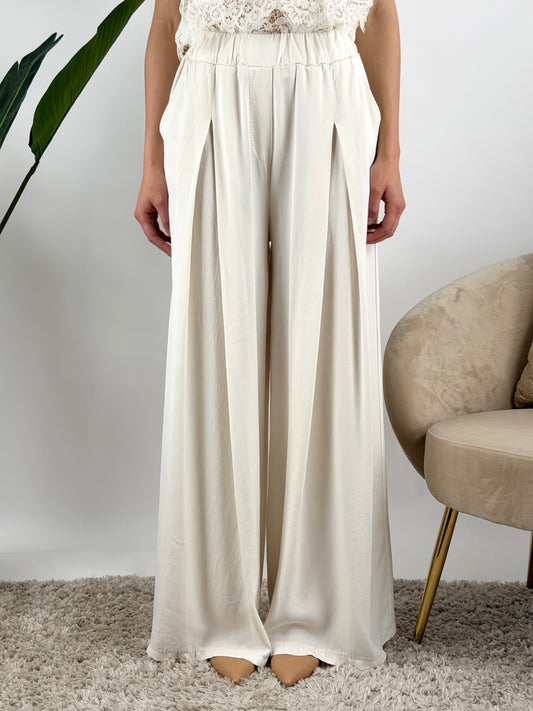 DEVA - PANTALONE PALAZZO DOPPIA PINCES