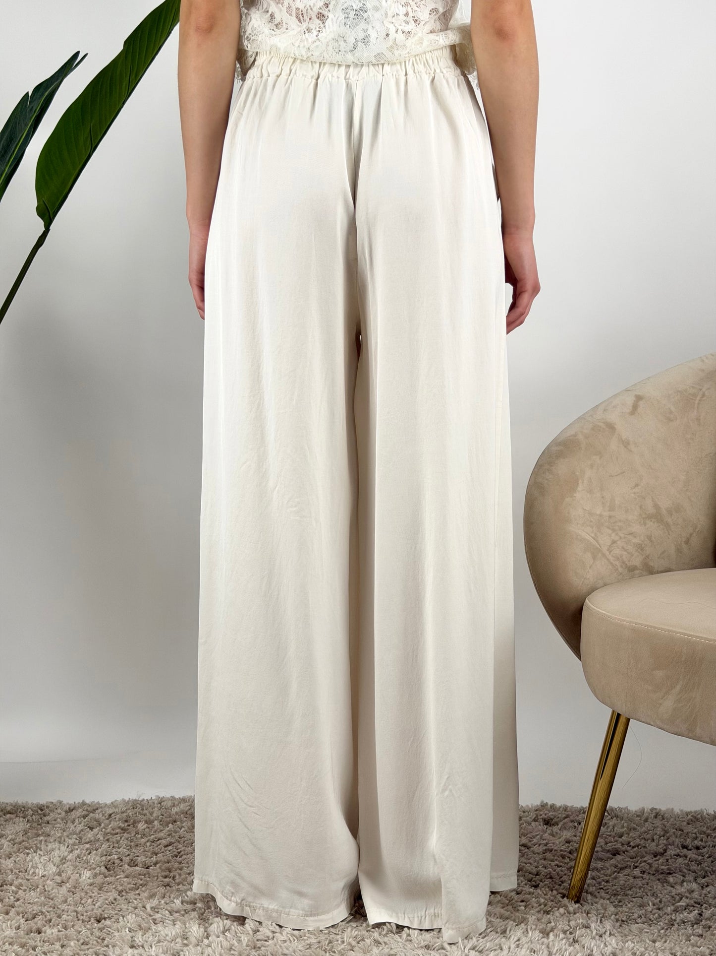 DEVA - PANTALONE PALAZZO DOPPIA PINCES