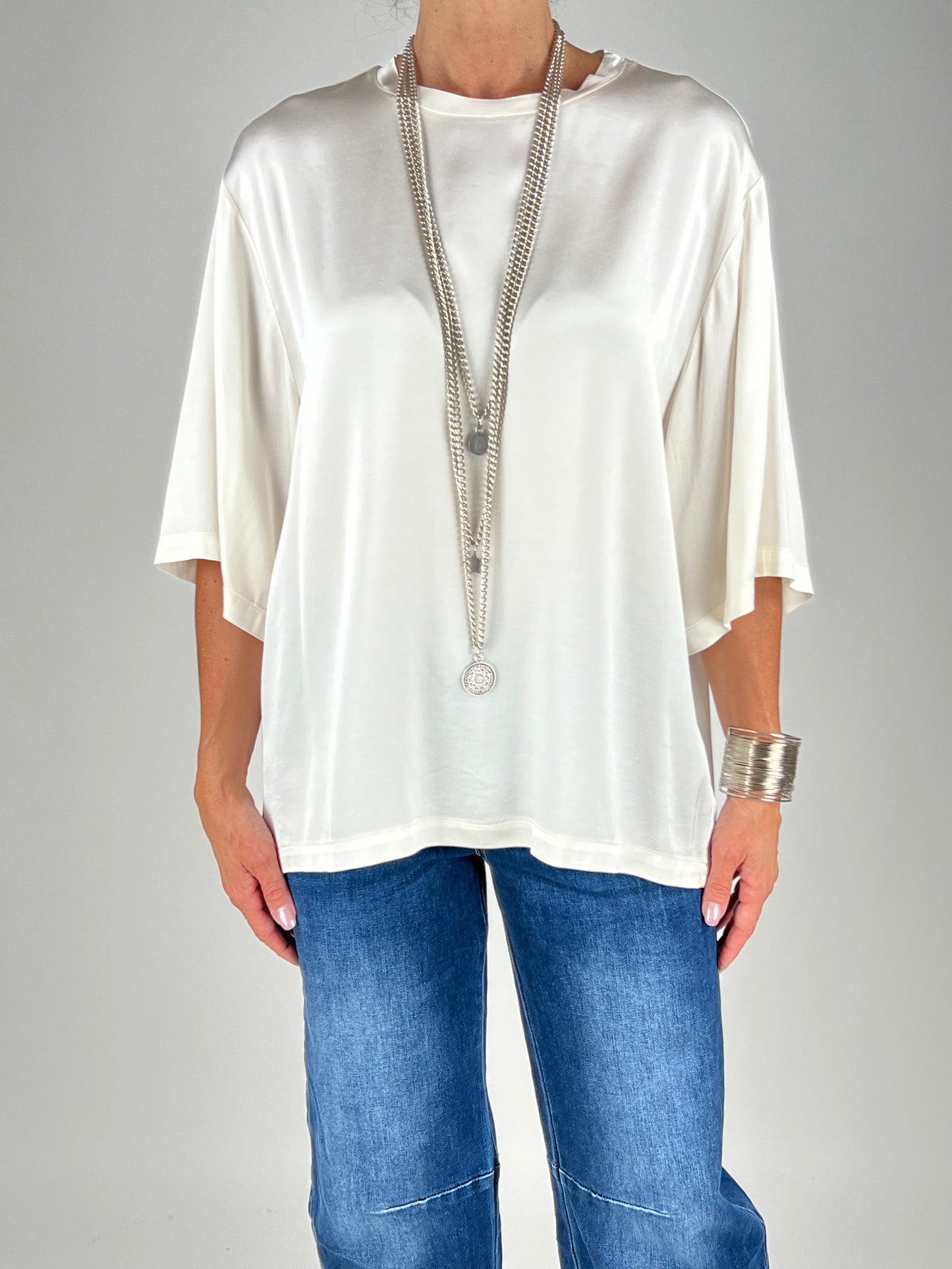 DIXIE - BLUSA GIROCOLLO OVER