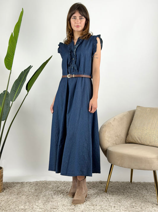 DEVA - ABITO LUNGO CHAMBRAY