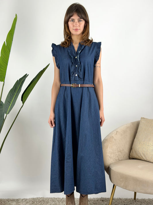 DEVA - ABITO LUNGO CHAMBRAY