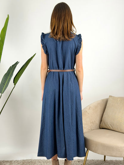 DEVA - ABITO LUNGO CHAMBRAY