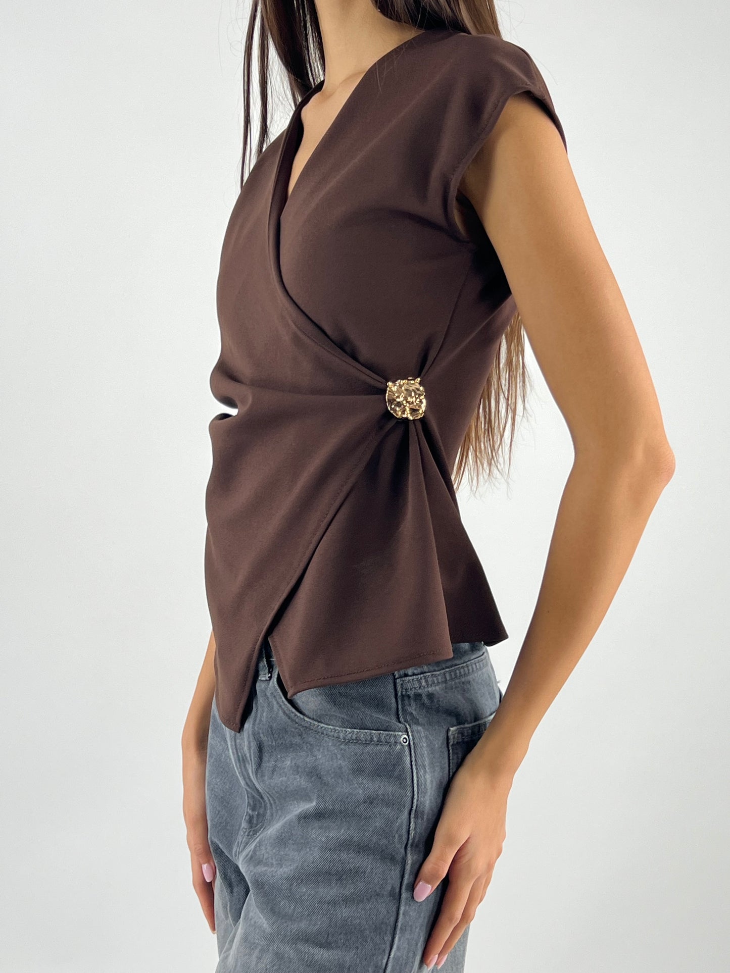 DEVA - TOP INCROCIO SPILLA