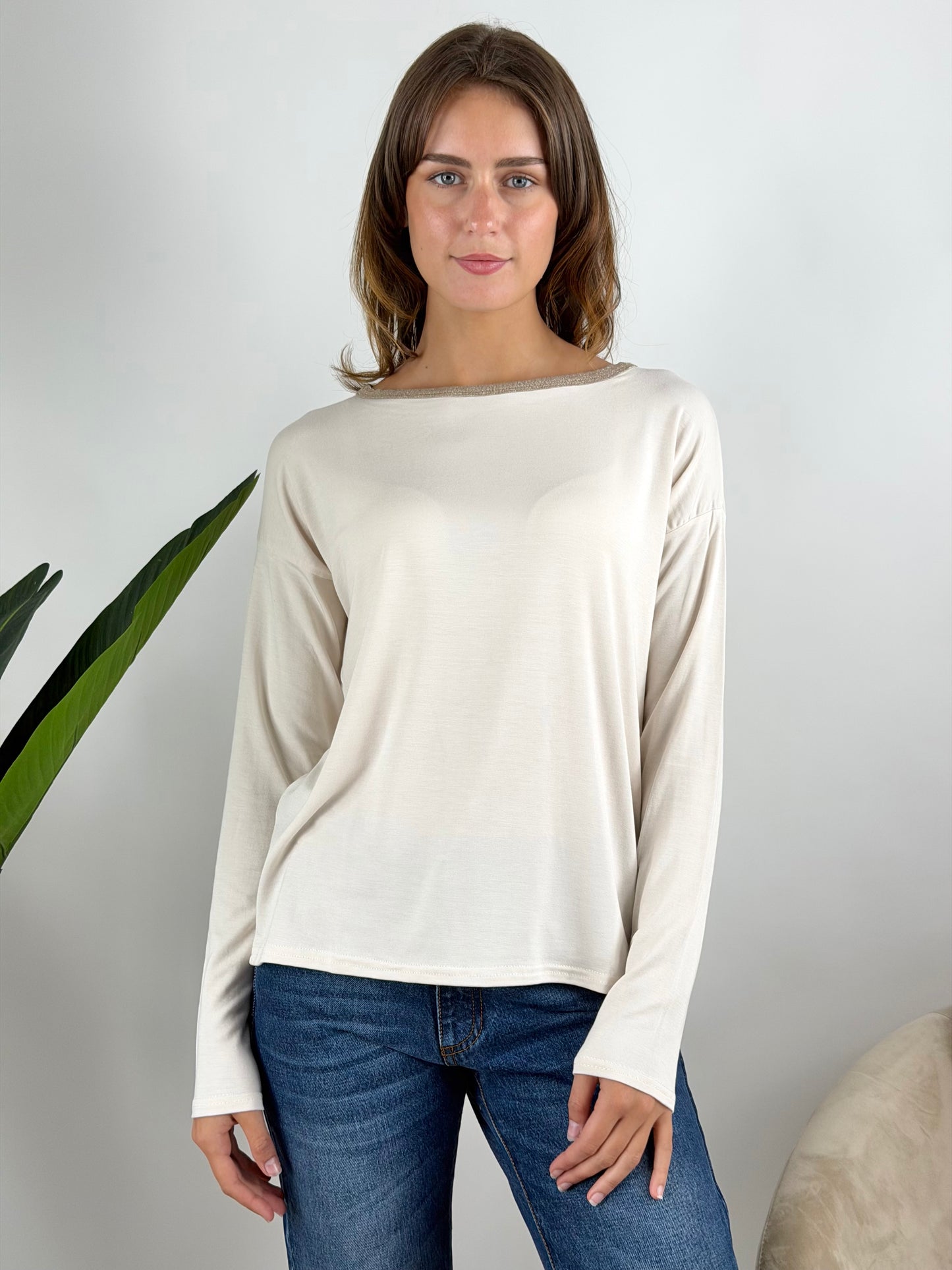 SUSY MIX - MAGLIA COLLO LUREX