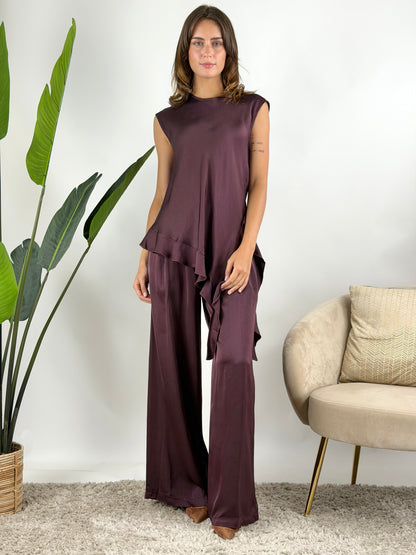 SUSY MIX - PANTALONE PALAZZO SATIN