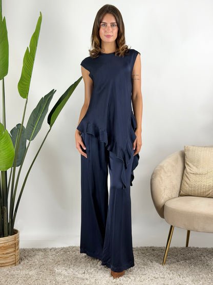 SUSY MIX - PANTALONE PALAZZO SATIN