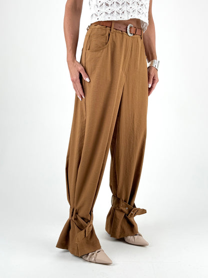 HAVEONE - PANTALONE LACCIO CAVIGLIA