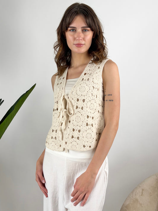 DEVA - GILET CROCHET