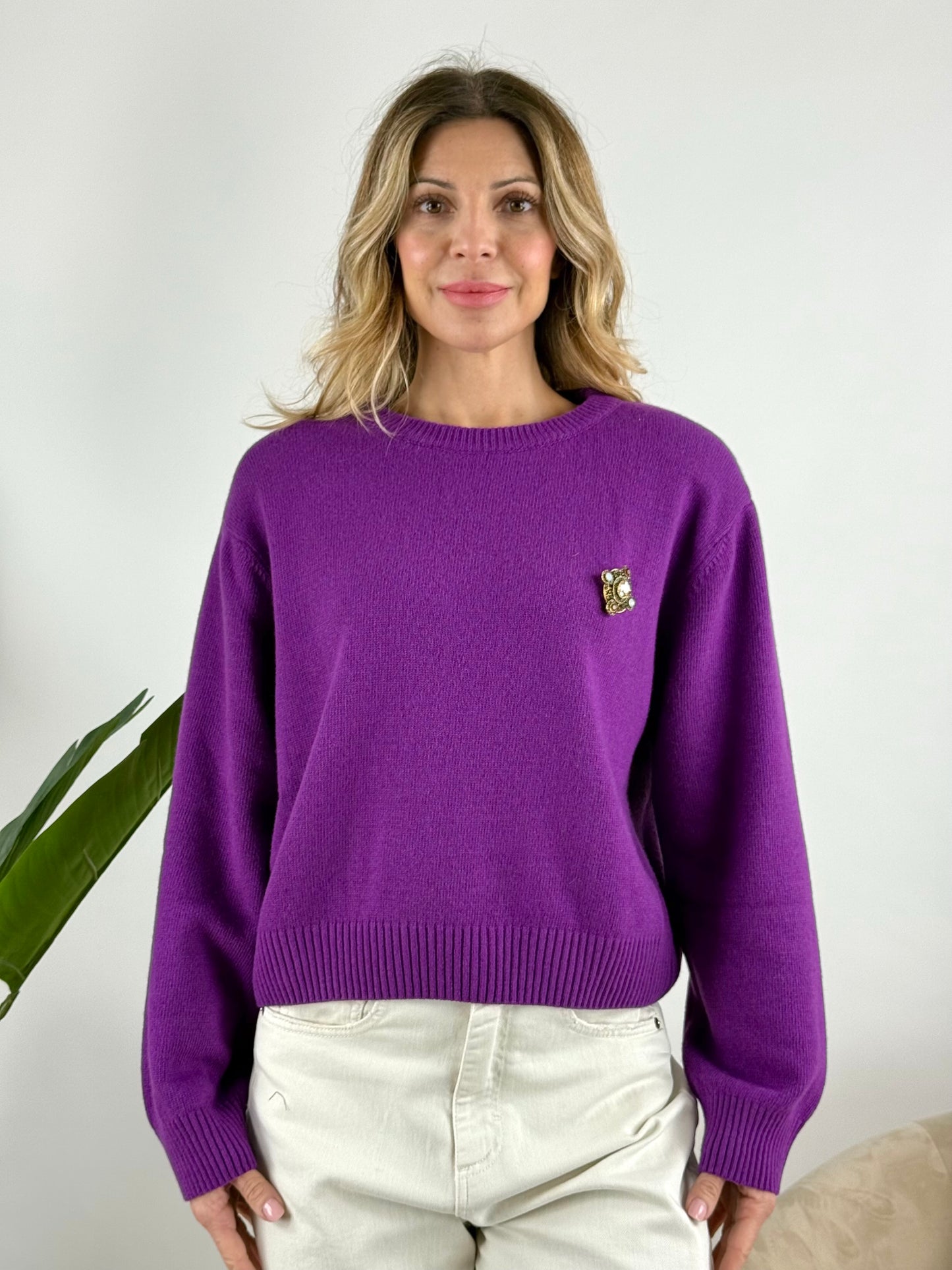 MOTEL - MAGLIA GIROCOLLO SPILLA