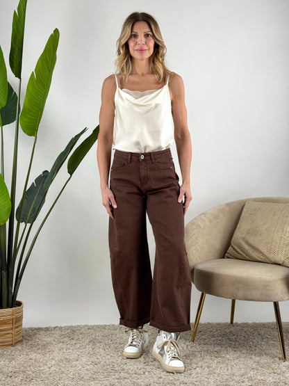 DEVA - JEANS BARREL COLORATO