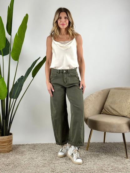 DEVA - JEANS BARREL COLORATO