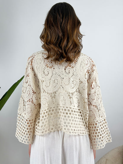 SUSY MIX - CARDIGAN CROCHET LACCI OPERATO