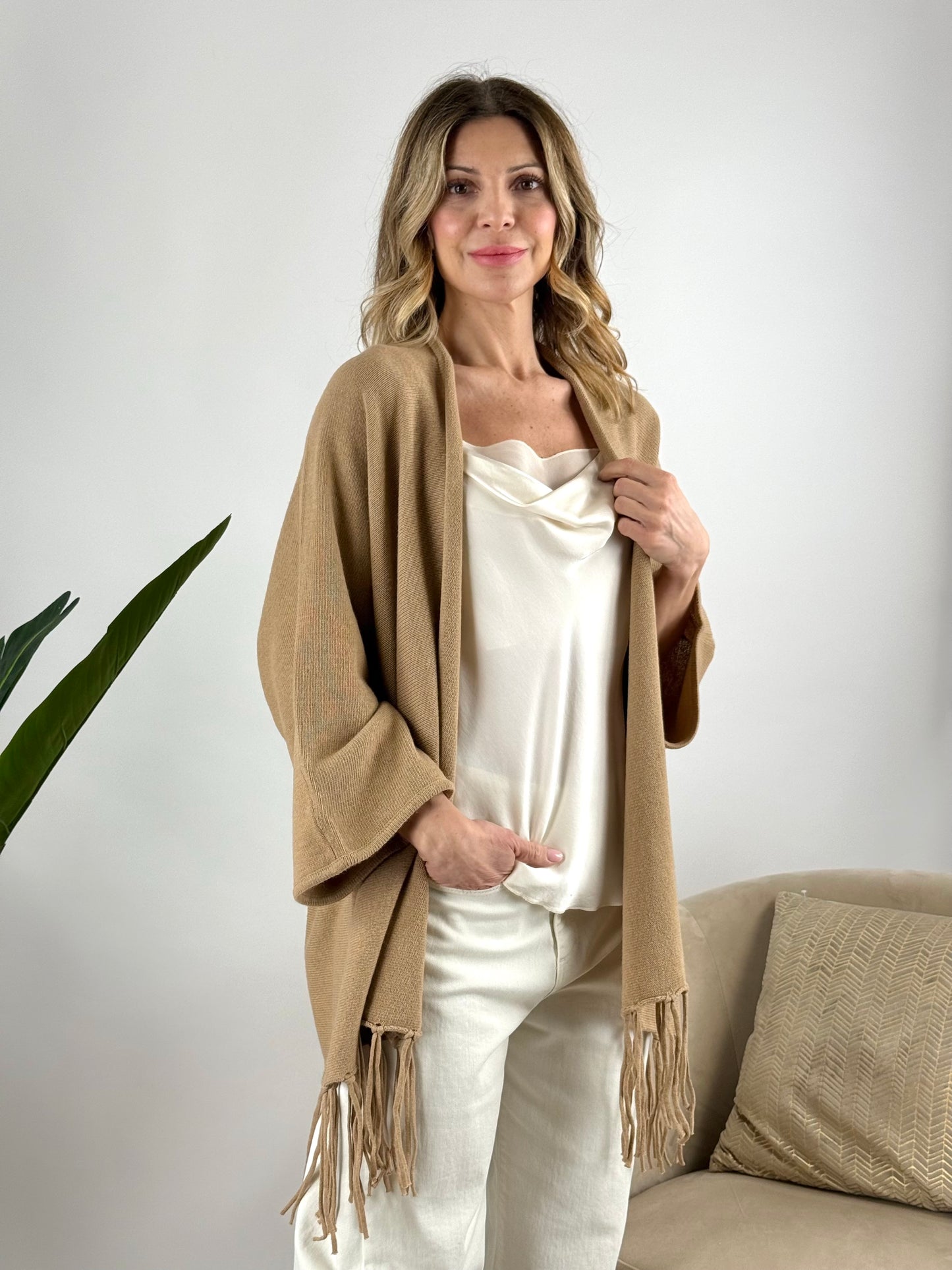 KONTATTO - CARDIGAN FRANGE