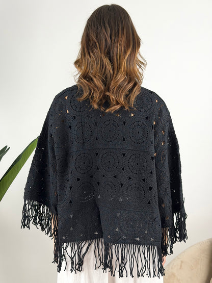 DEVA - CARDIGAN CROCHET FRANGE