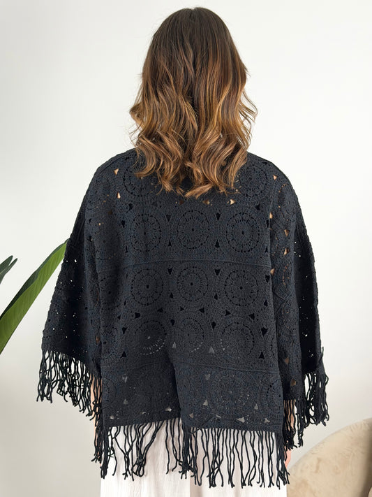 DEVA - CARDIGAN CROCHET FRANGE