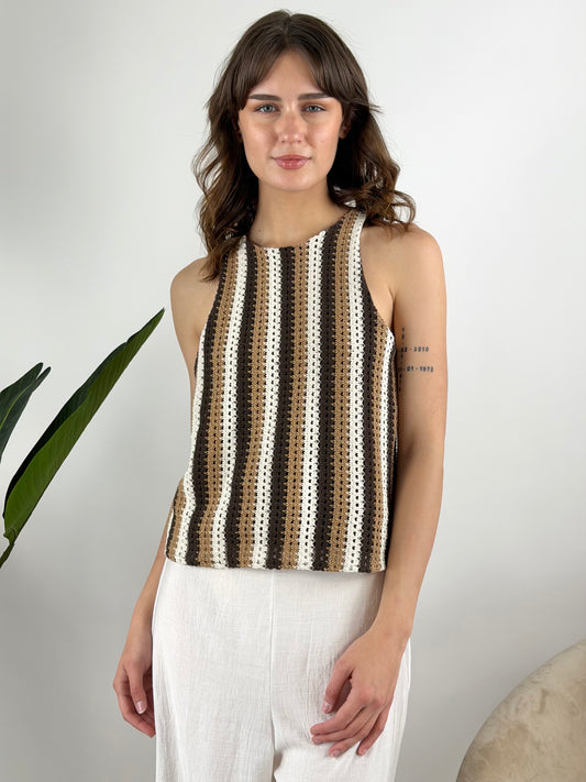 HAVEONE - CANOTTA CROCHET RIGHE