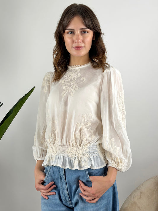 TENSIONE IN - BLUSA ELASTICO RICAMI