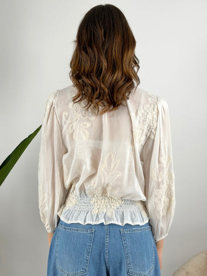 TENSIONE IN - BLUSA ELASTICO RICAMI