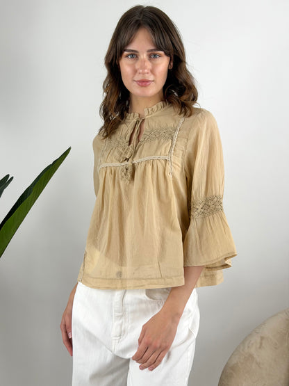 HAVEONE - CAMICIA LACCI RICAMI