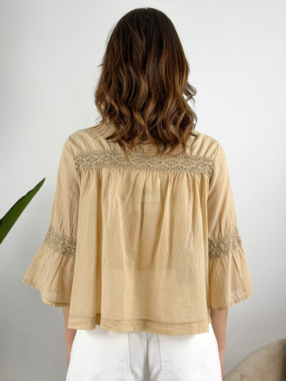 HAVEONE - CAMICIA LACCI RICAMI