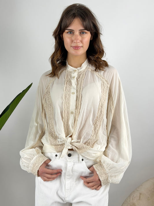 HAVEONE - CAMICIA MUSSOLA CROCHET