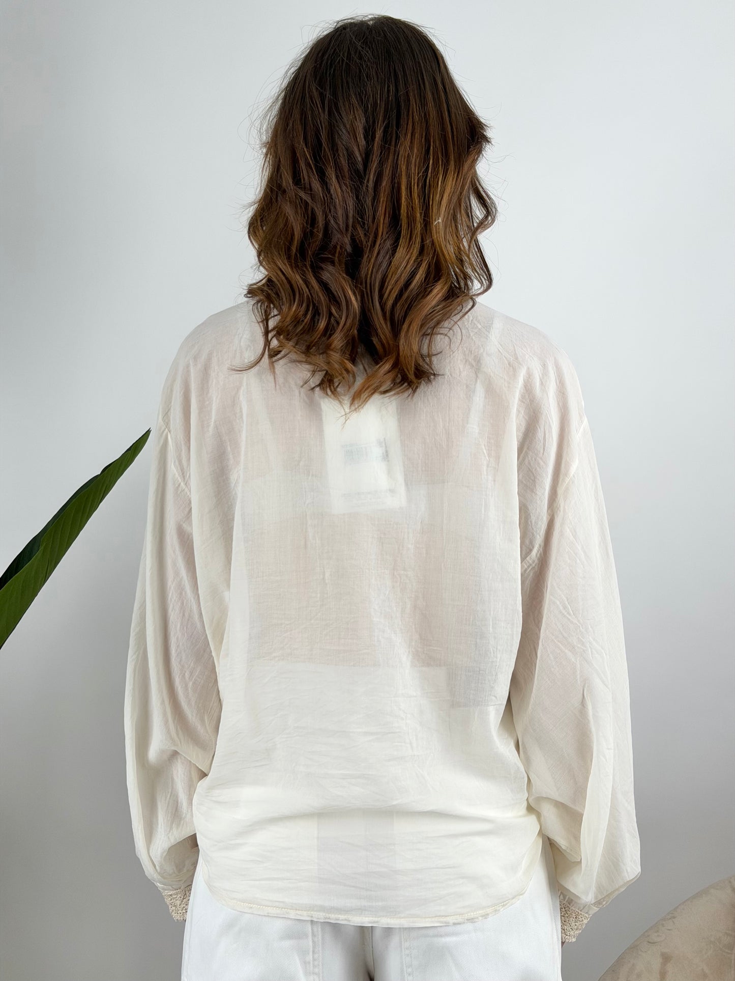 HAVEONE - CAMICIA MUSSOLA CROCHET
