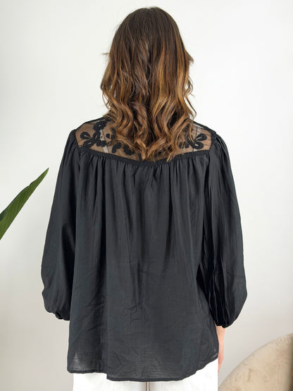 DEVA - CAMICIA TULLE CROCHET