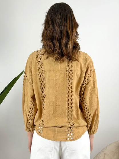 HAVEONE - CAMICIA TRAFORATA RICAMI
